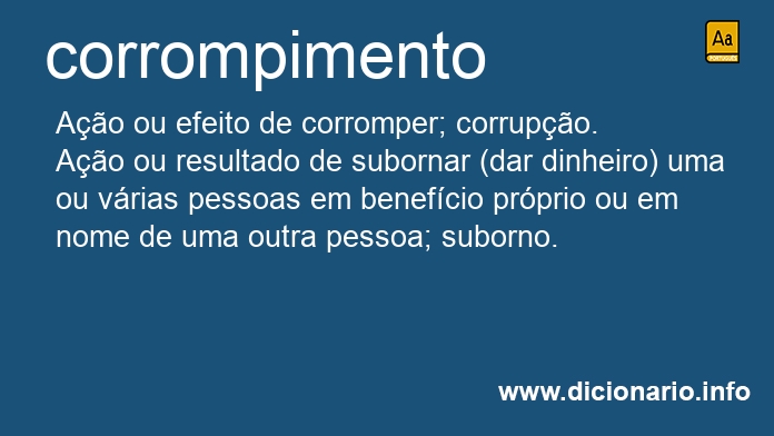 Significado de corrompimento