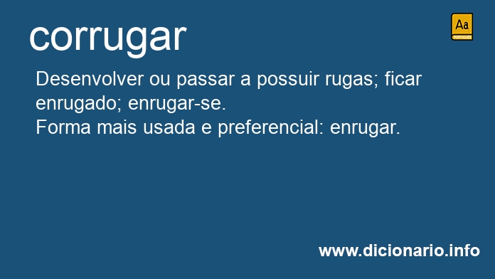 Significado de corrugar