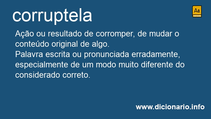 Significado de corruptela