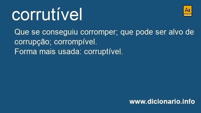 Significado de corrutvel