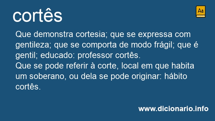 Significado de corteses