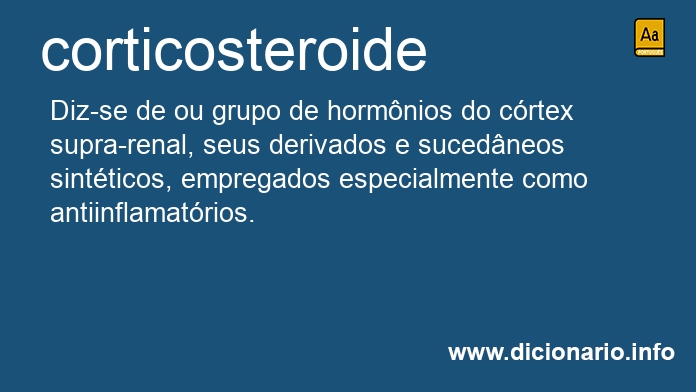 Significado de corticosteroide