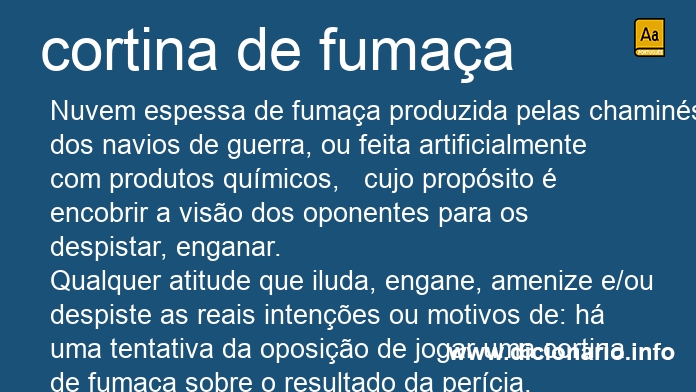 Significado de cortina de fumaa