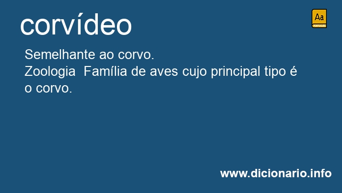 Significado de corvdeo