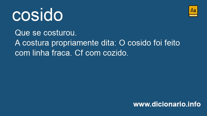 Significado de cosido