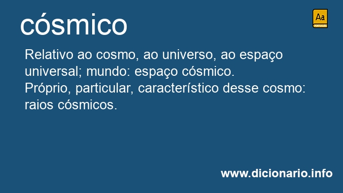 Significado de csmico