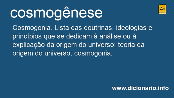 Significado de cosmognese