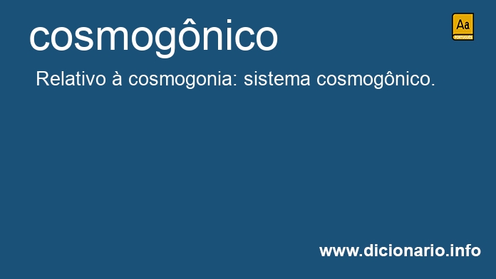 Significado de cosmognica