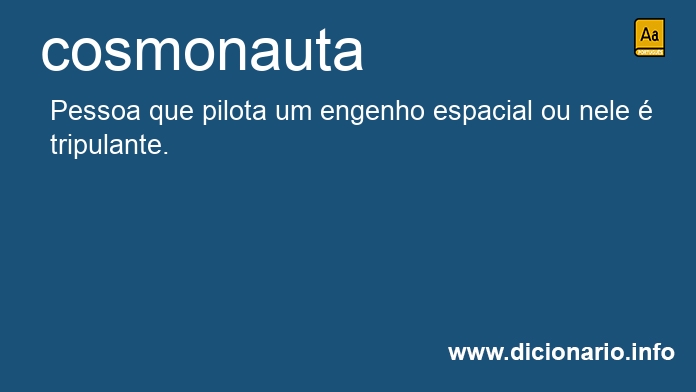 Significado de cosmonautas