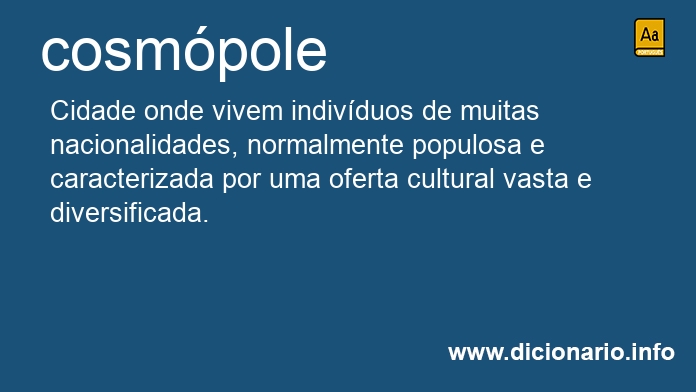 Significado de cosmpoles