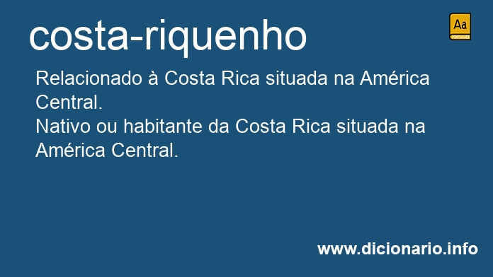 Significado de costa-riquenho