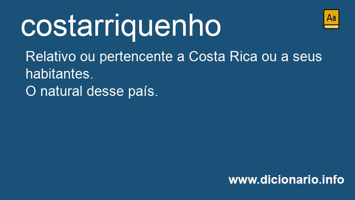 Significado de costarriquenha