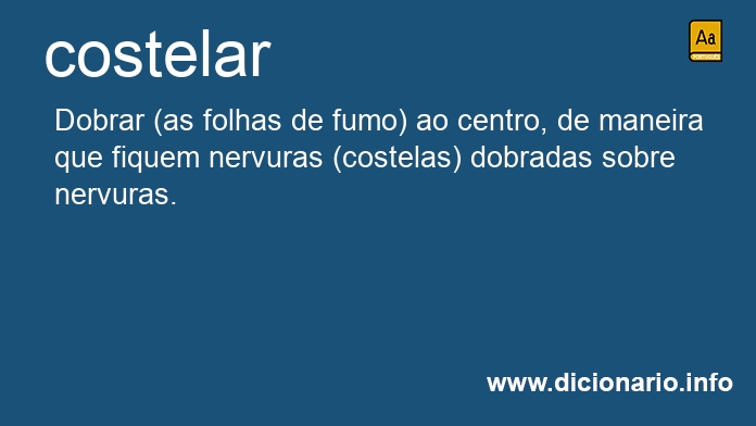 Significado de costelar