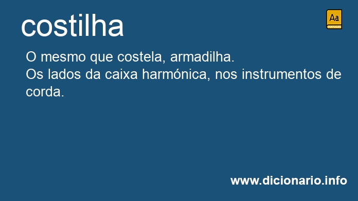 Significado de costilhas