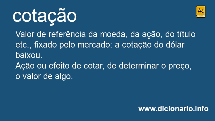 Significado de cotao