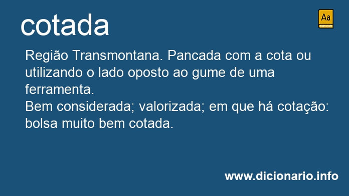 Significado de cotada