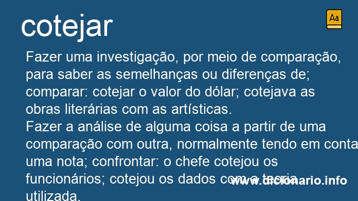 Significado de cotejar