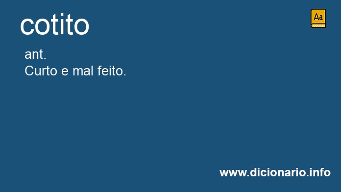 Significado de cotito