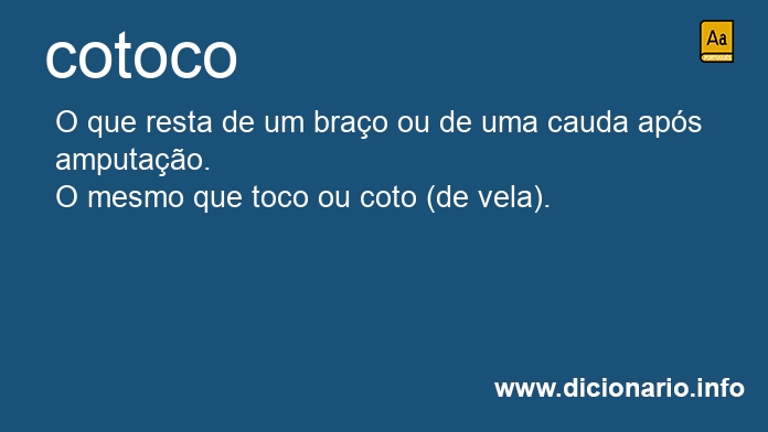 Significado de cotoco