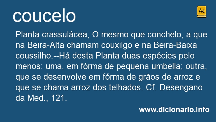 Significado de coucelo