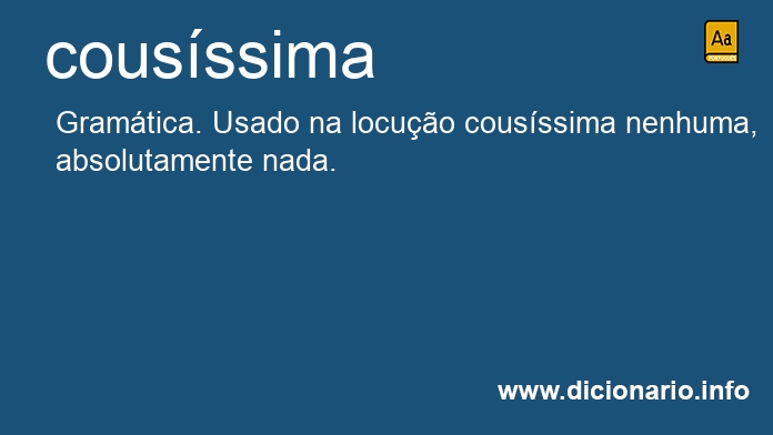 Significado de cousssima