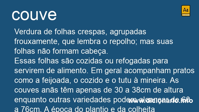 Significado de couve