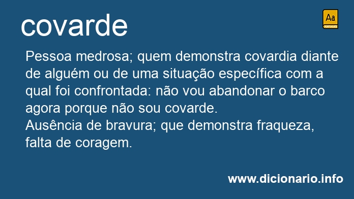 Significado de covarde