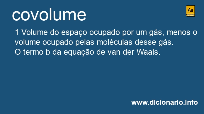 Significado de covolume