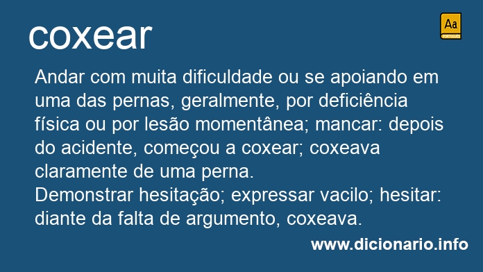 Significado de coxearas