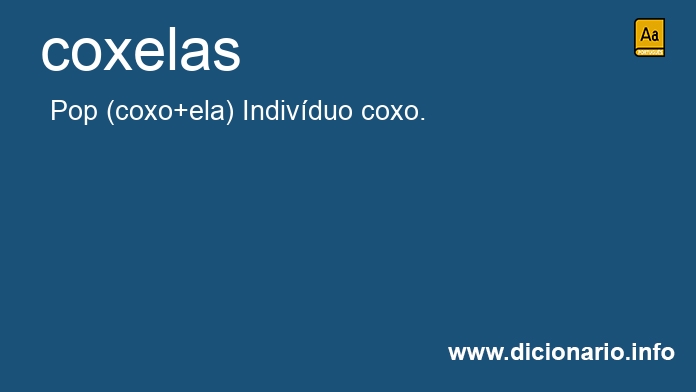 Significado de coxelas