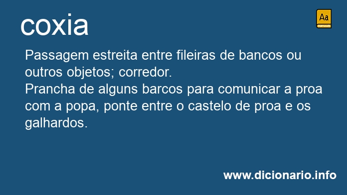 Significado de coxia