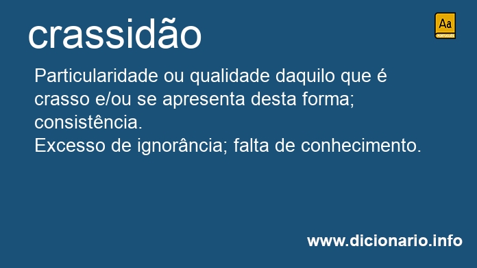 Significado de crassido