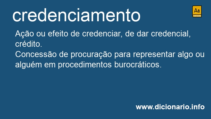 Significado de credenciamento