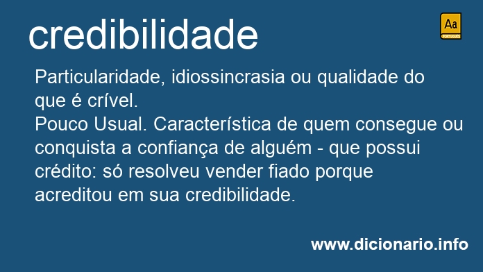 Significado de credibilidade