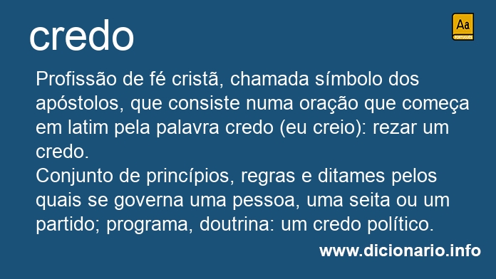 Significado de credo