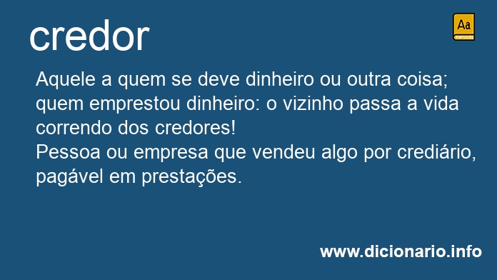 Significado de credor