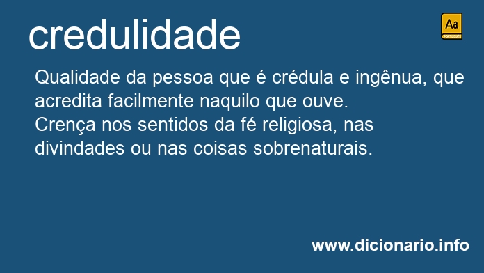 Significado de credulidades