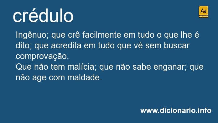 Significado de crdulos