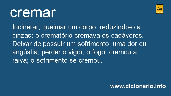 Significado de cremar