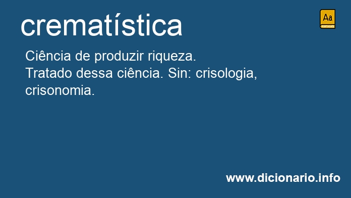 Significado de crematstica