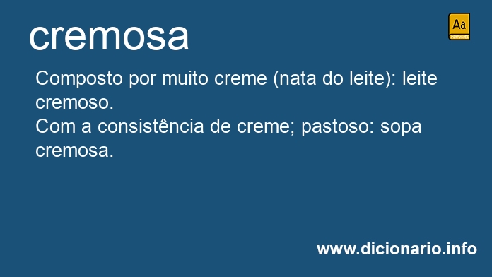 Significado de cremosa
