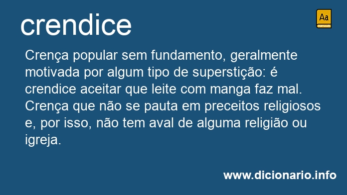 Significado de crendice