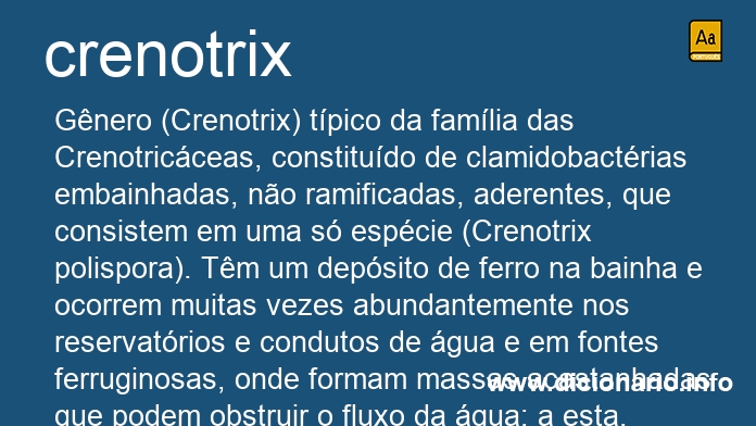 Significado de crenotrix