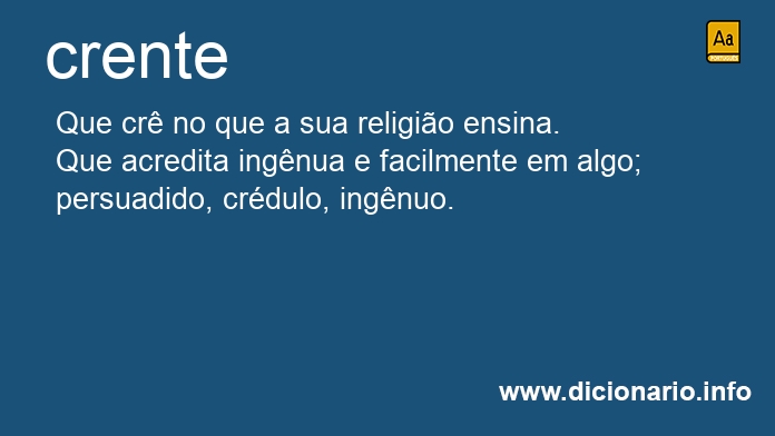 Significado de crente