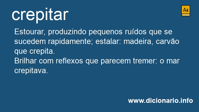 Significado de crepitar