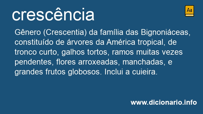 Significado de crescncia