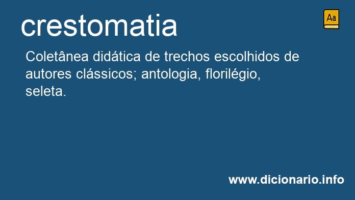 Significado de crestomatia