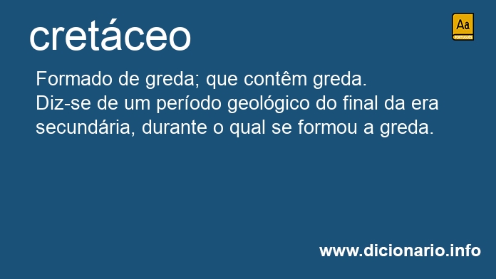 Significado de cretceo