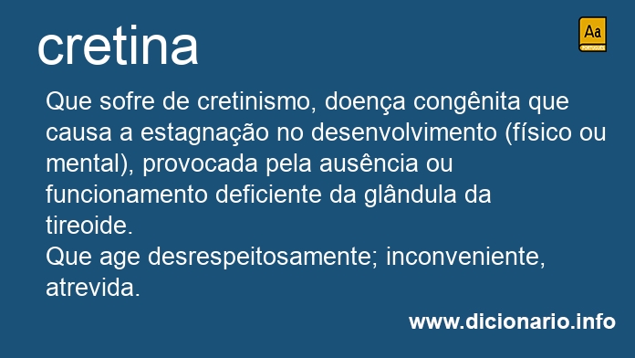 Significado de cretina