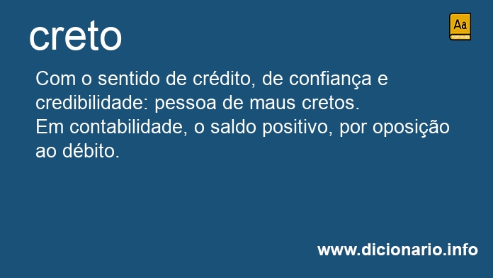 Significado de creto